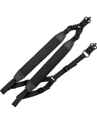 Grovtec Molle Backpack Sling - W-push Button Swivels Black