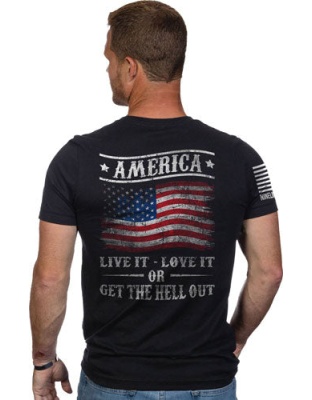 Nine Line Apparel Get The Hell - Out Men's T-shirt Black X-lrg