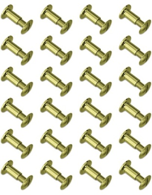 Grovtec Brass Chicago Screws - 24-pack