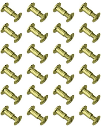 Grovtec Brass Chicago Screws - 24-pack