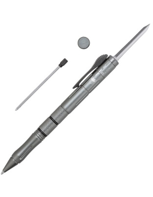 Cobratec Otf Pen Knife Grey - 1.75" Blade W-black Ink