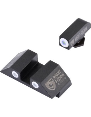 Night Fision Tritium White Dot - Square Rear Glock 42-43 St Set