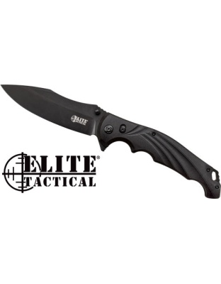 Mc Elite Tactical Conqueror - 4.8" Drop Pnt Flder Blk-blk