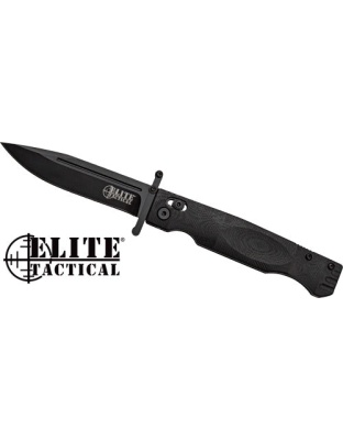 Mc Elite Tactical Guardsman - 3.75" Clip Pnt Fldr Blk-blk