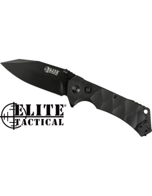 Mc Elite Tactical Parallax - 3.5" Drop Point Folder Blk-blk