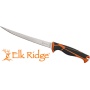 Mc Elk Ridge Trek 7" Fillet - Knife With Sheath Blk-org-ss