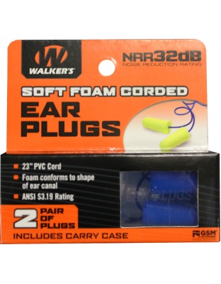 Walkers Ear Plugs Pvc Corded - Foam 32db Yellow-blue 2pair