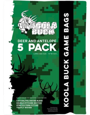 Koola Buck Economy Deer - Quarter Game Bags 5-pack