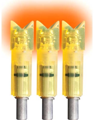 Lumenok Lighted Nock Xbow Hd - Orange Crescent Easton 3pk