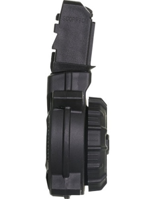 Pro Mag Magazine Cz Scorpion - 9mm 50-round Drum Black Poly