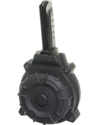Pro Mag Magazine S&w Shield - 9mm 50-round Drum Black Poly