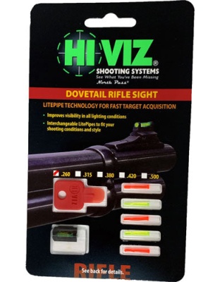 Hiviz Rifle Front Sight For - 3-8" Dovetail .260"