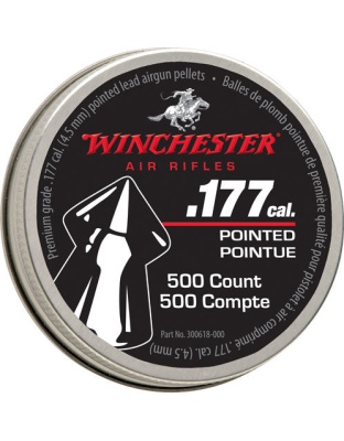 Winchester .177 Pointed Pellet - 500 Count Tin 6 Pack Case