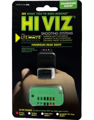 Hiviz Litewave Rear Sight For - Cz 75-85 3-litepipes