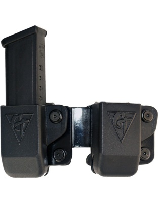 Comp-tac Twin Mag Pouch Belt - Clip Lsc #4 Glock 9-40 Black