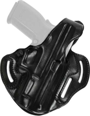 Galco Cop 3 Slot Belt Holster - Rh Leather 1911 5" Black