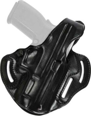Galco Cop 3 Slot Belt Holster - Rh Leather Glock 262733 Blk