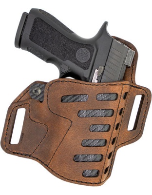 Versacarry Cmpnd Holster Owb - Kydex Lthr Rh Comp-ful Sz1 Brn