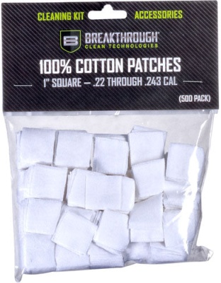 Breakthrough Cleaning Patches - 1" Square .22-.243 200 Pk