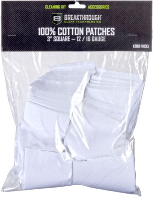 Breakthrough Cleaning Patches - 3" Square .12-.16 Ga 50 Pack