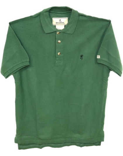 Bg Jr. Short Sleeve Buck Mark - Polo Jr. Medium Forest Green<