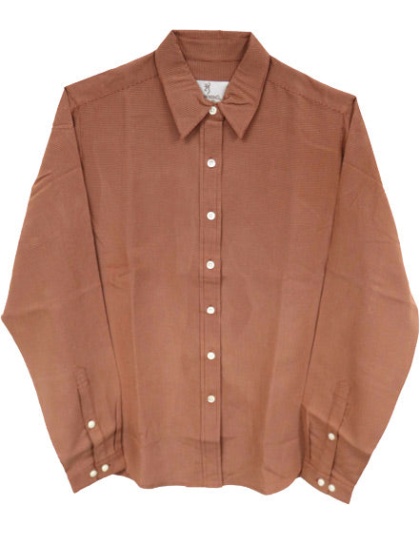Bg Women's Lg Sleeve Microfibr - Shirt Large Terra Cotta<