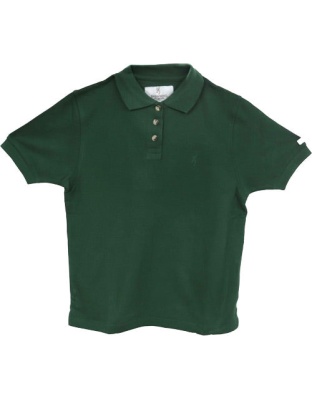 Bg Women's Ss Sleeve Buck Mark - Polo Small Forest Green<