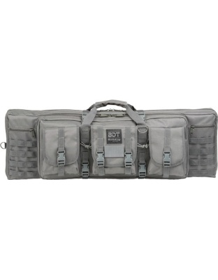 Bulldog 36" 2 Gun Tactical Cse - 3 Large Accessory Pockets Grey