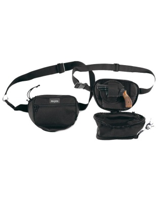 Bulldog Fanny Pack Holster For - Med Gun Blk 10" W- Univ Holstr