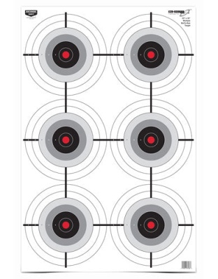 B-c Target Eze-scorer 23"x35" - Multiple Bull's-eye 5 Targets