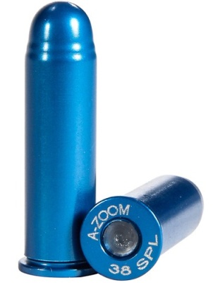 A-zoom Metal Snap Cap Blue - .38 Special 12-pack