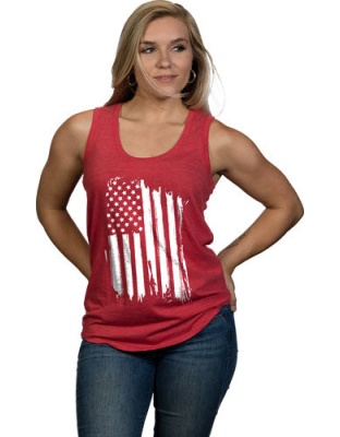 Nine Line Apparel America - Women's Tank Red Large