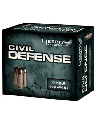 Liberty Ammo Civil Defense - .40sw 60gr. Hp 20-pack