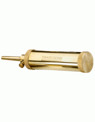 Traditions Deluxe Powder Flask - Brass W-30 Grain Spout