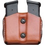 Desantis Double Mag Pouch Owb - Leather Glock 17-19-22-23 Tan
