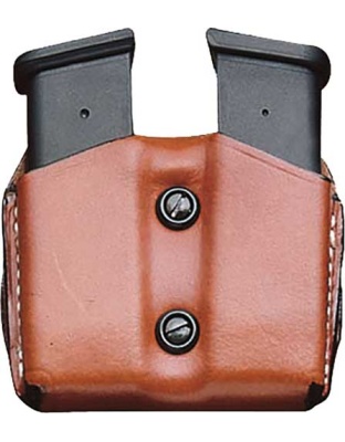 Desantis Double Mag Pouch Owb - Leather Sig P365 Tan