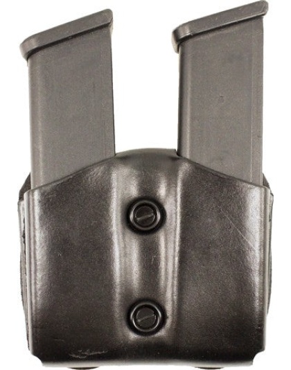 Desantis Double Mag Pouch Owb - Leather Single Stack 10-45 Blk