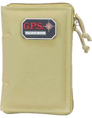 Gps Pistol Sleeve Medium - Lockable Zipper Tan Nylon