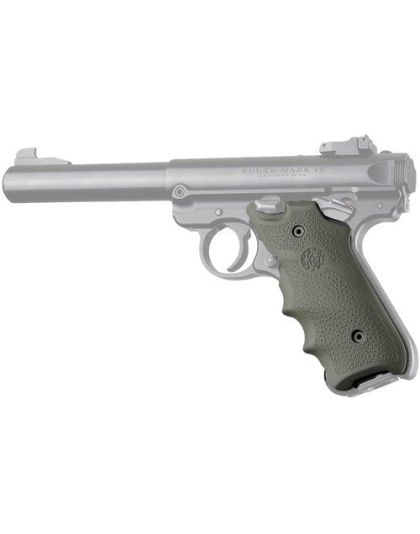Hogue Grips Ruger Mkiv Rubber - Grip W- Finger Grooves Od Grn