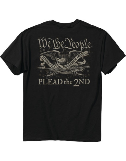 Buck Wear T-shirt Nra "we - Plead The 2nd" Black X-large