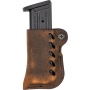Versacarry Leather Mag Holder - Single Stack Flex Vent Dis Brn