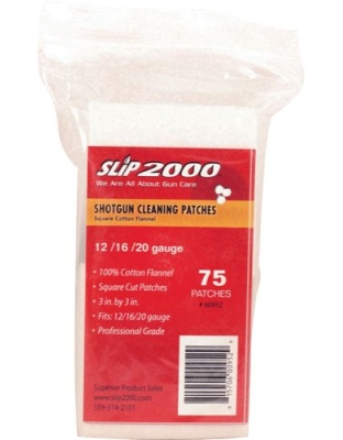 Slip 2000 Cleaning Patches 3" - Square .12-.16-.20ga 75-pack