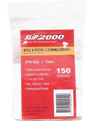 Slip 2000 Cleaning Patches - 1.5" Square .270-7mm 150-pack