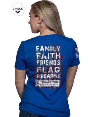 Nine Line Apparel 5 Things - Women's T-shirt Ryl Blue X-lrg