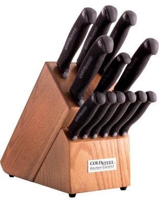 Cold Steel Kitchen Classics - Set W- Wood Block 12 Knives