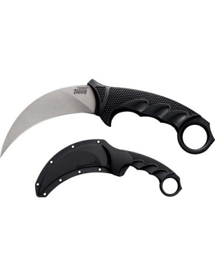 Cold Steel Steel Tiger 4.75" - Plain Edge Hooked Blade W-shth