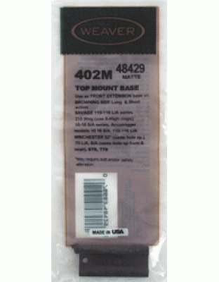 Weaver Base Top Mount #402m - Extension Aluminum Matte