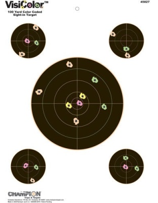 Champion Visicolor Target - Bullseye W- 4 Xtra Bulls 10-pk