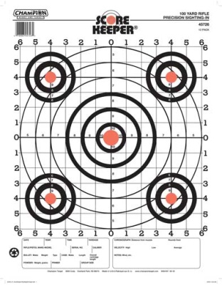 Champion Scorekeeper 100 Yd - Sight In Orange-black 12-pack