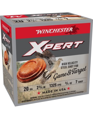 Winchester Ammunition Xpert Steel 20 Gauge 2.75" 3/4 Ounce #7 25 Rounds
